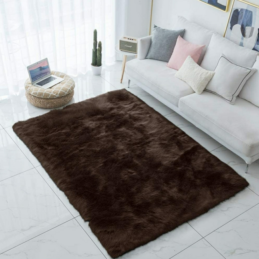Brown Faux Fur Rug